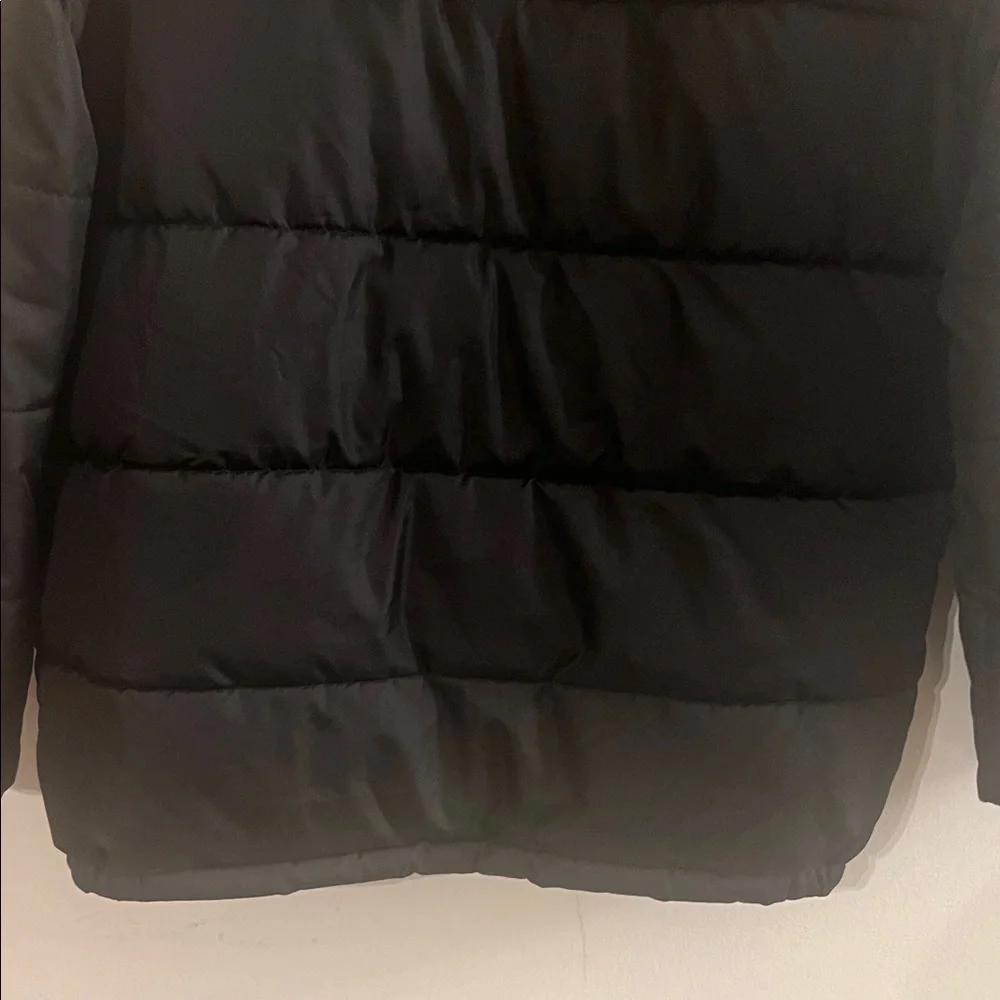 Nautica Kids Puffer Jacket in Black with Yellow Interior
